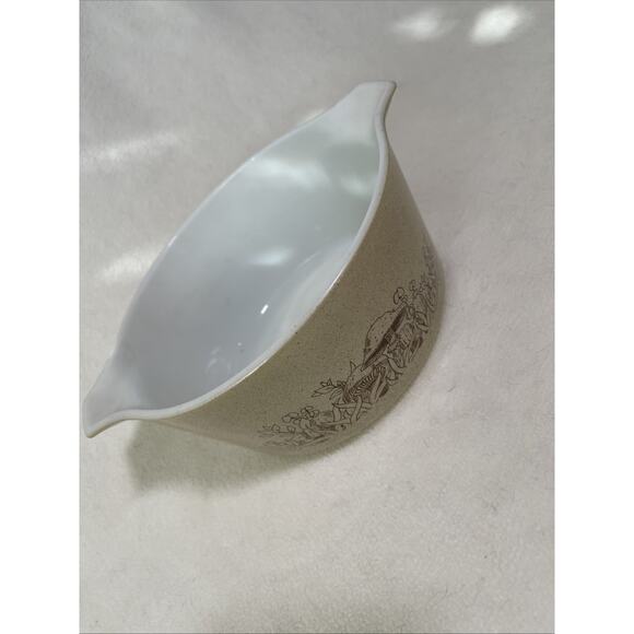 Pyrex 1.5 Liter Casserole Forest Fancies Mushroom 474-B NO LID Brown Beige - Picture 1 of 8